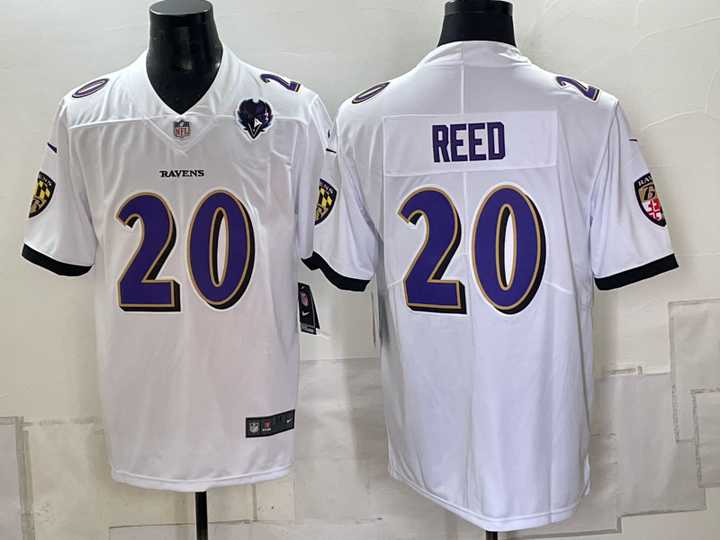 Men Baltimore Ravens #20 Reed white Nike 2026 NFL Jersey 1005003->baltimore ravens->NFL Jersey